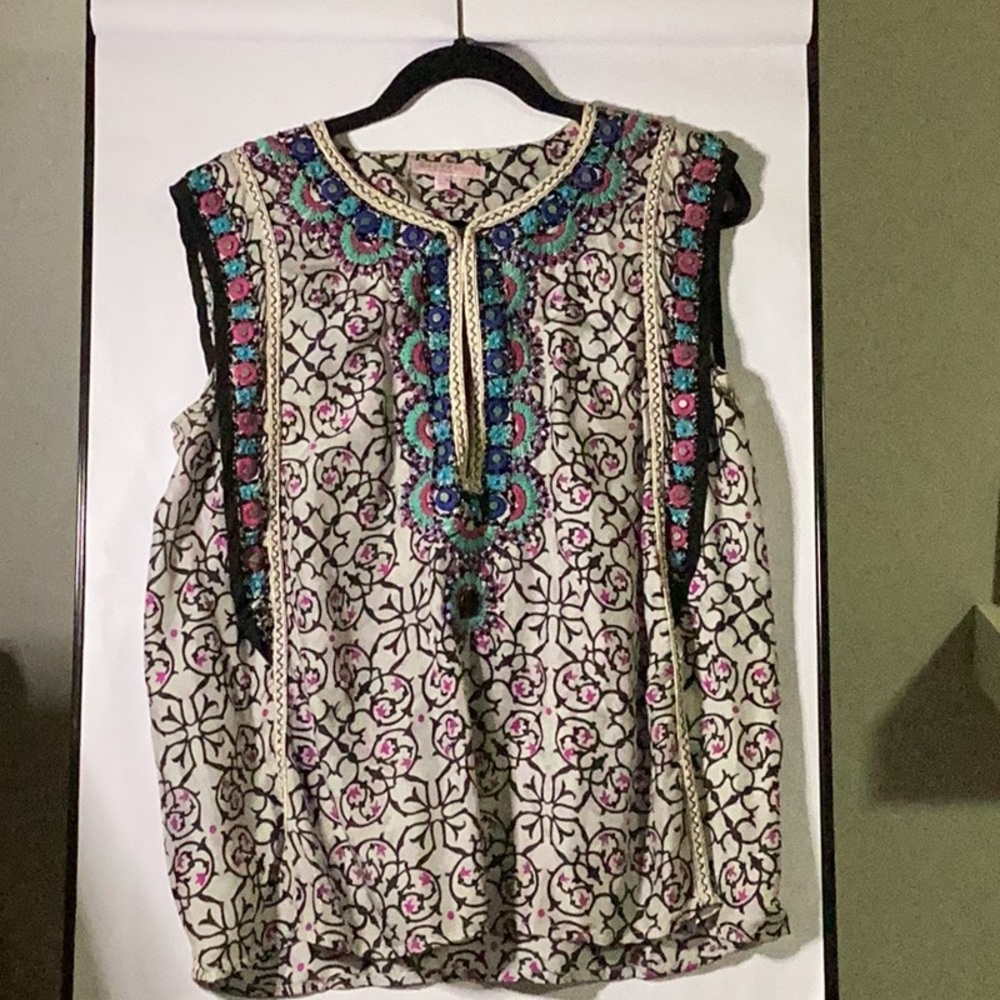 CALYPSO ST. BARTH/SILK BLOUSE/SIZE LARGE/F13